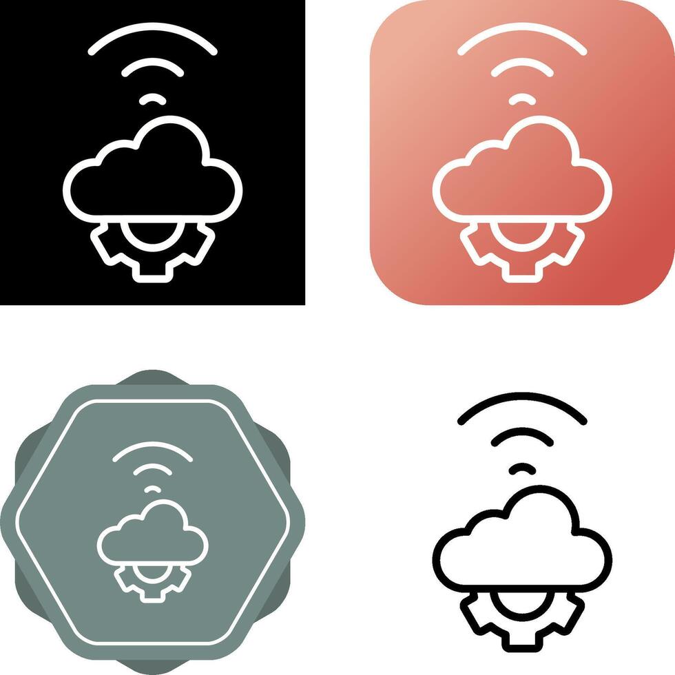 Cloud Automation Vector Icon