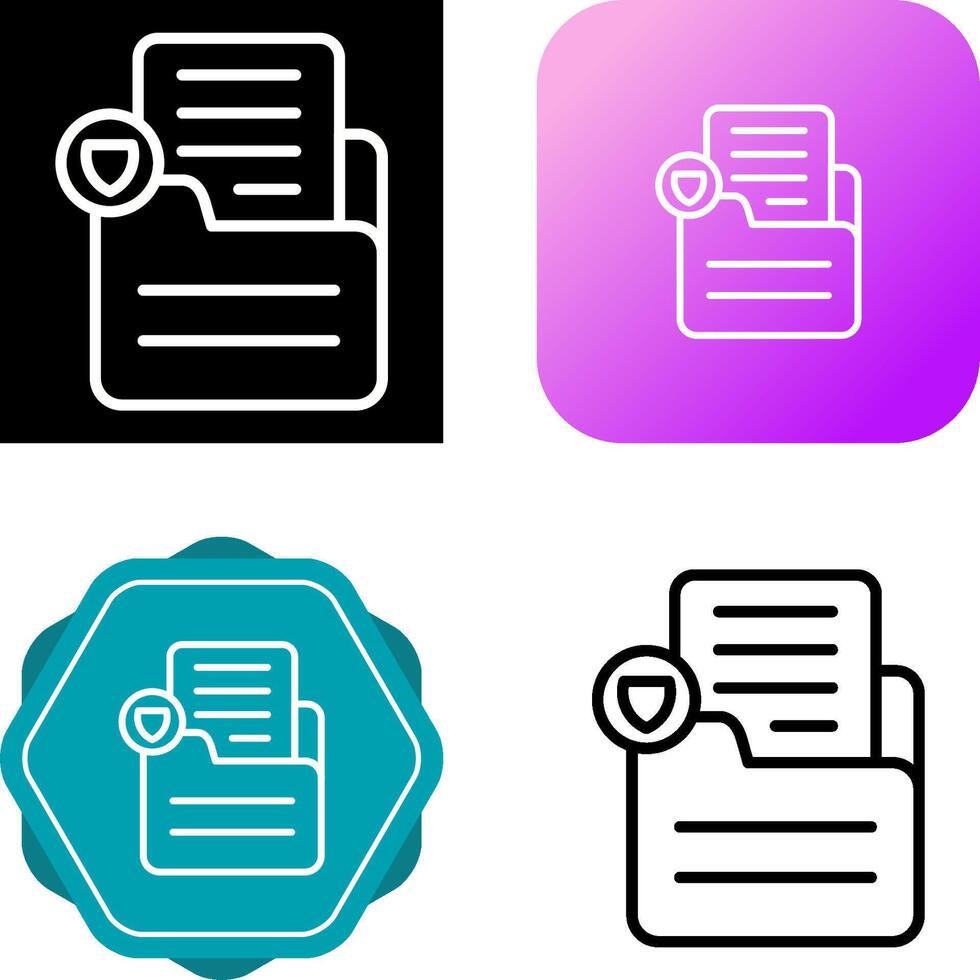 Document Protect Vector Icon