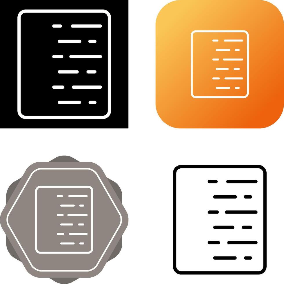 Document Align Right Vector Icon