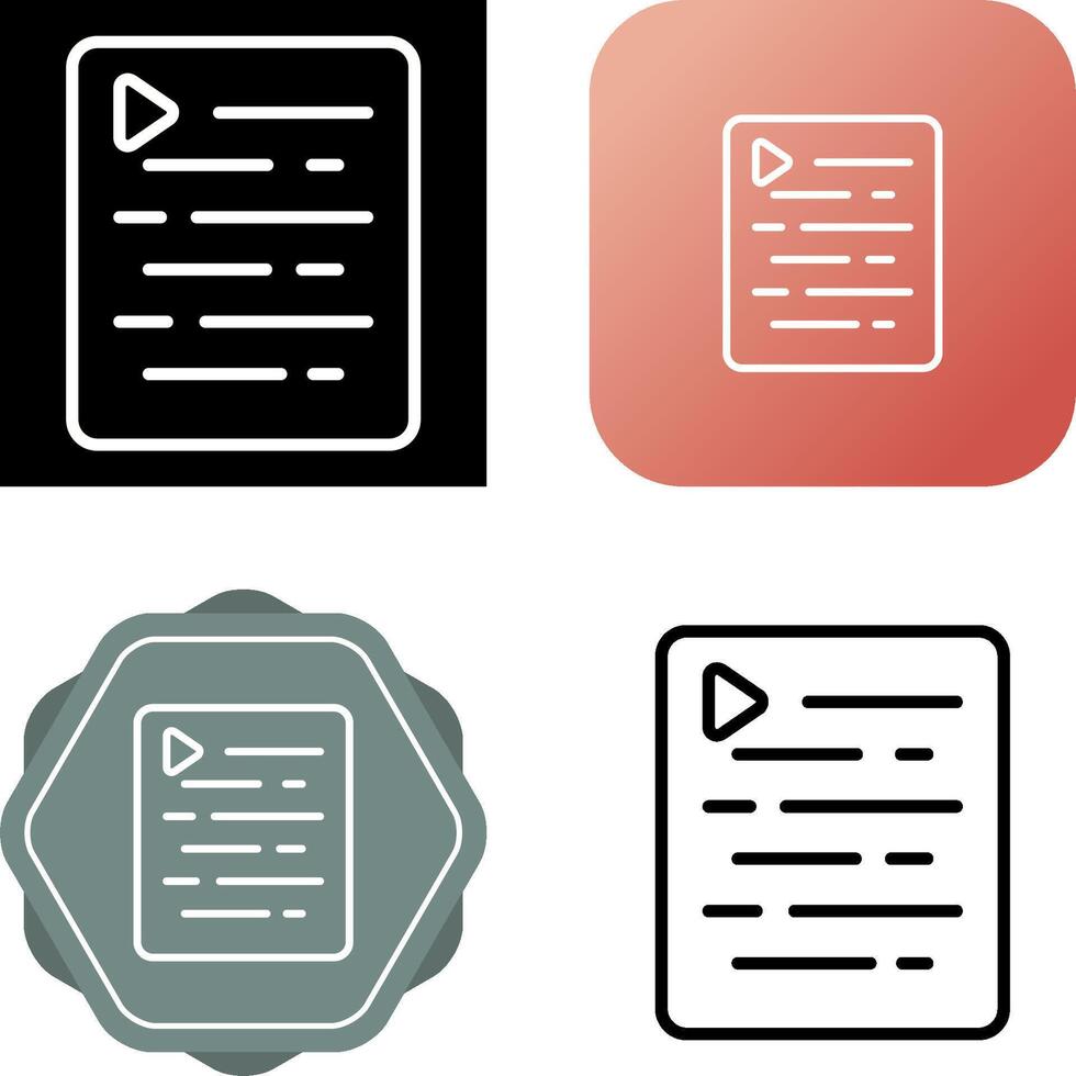 Document Indent Vector Icon