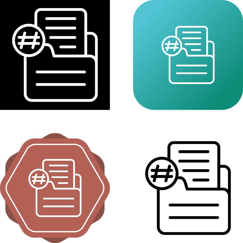 Document Numbering Vector Icon