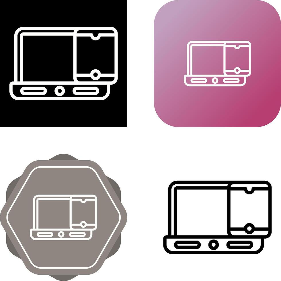 Smartphone with laptop Vector Icon