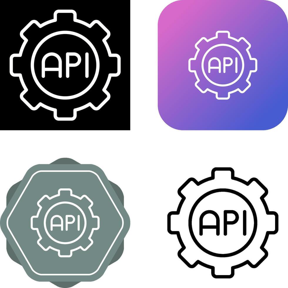 icono de vector de api