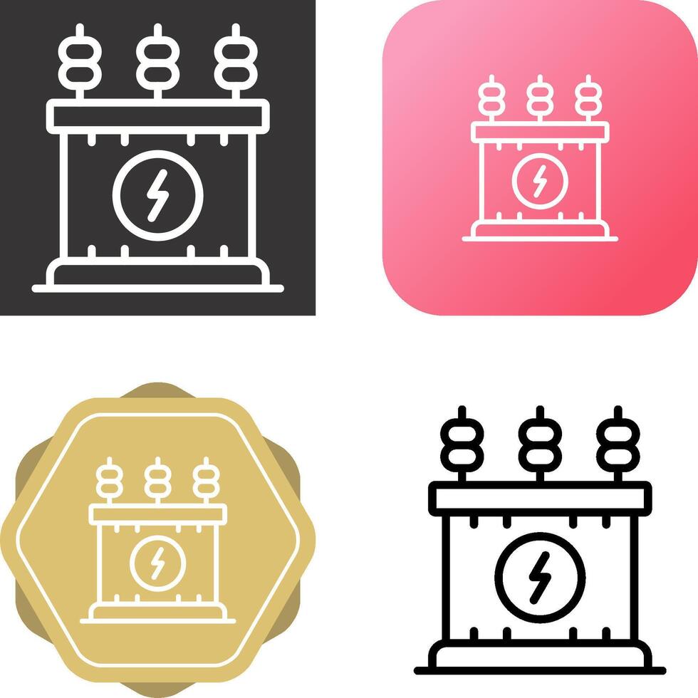Power Transformer Vector Icon