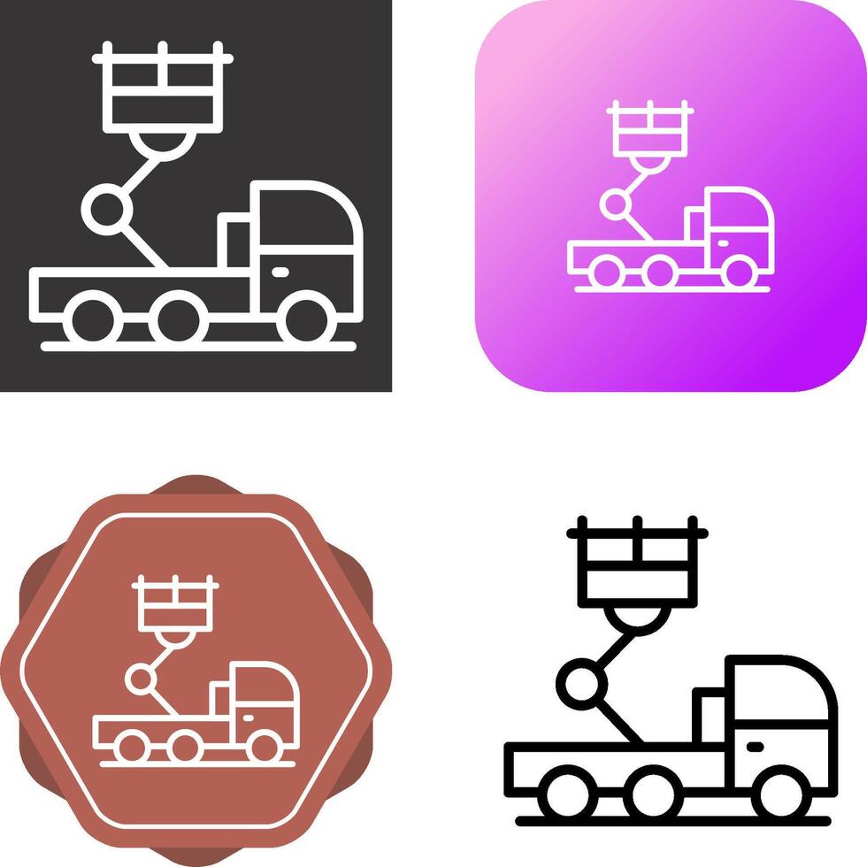 Ladder Truck Vector Icon