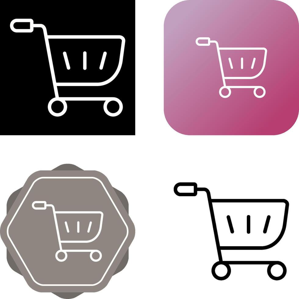 icono de vector de carrito de compras