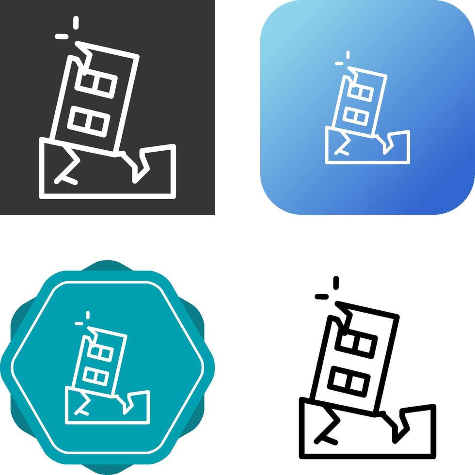 Earthquake Vector Icon