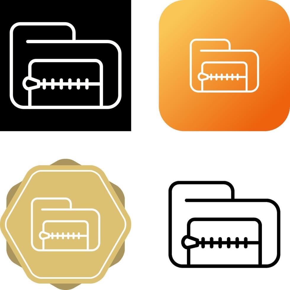 Zip File Vector Icon