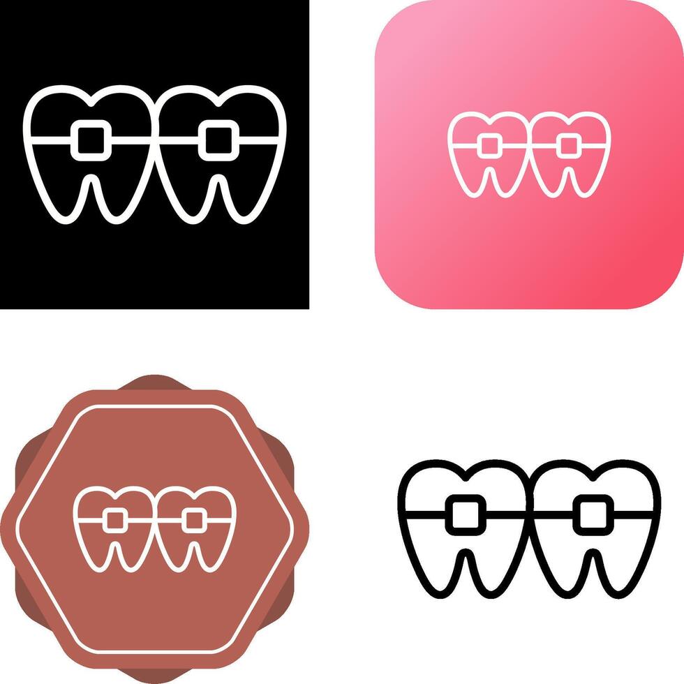 icono de vector de dientes