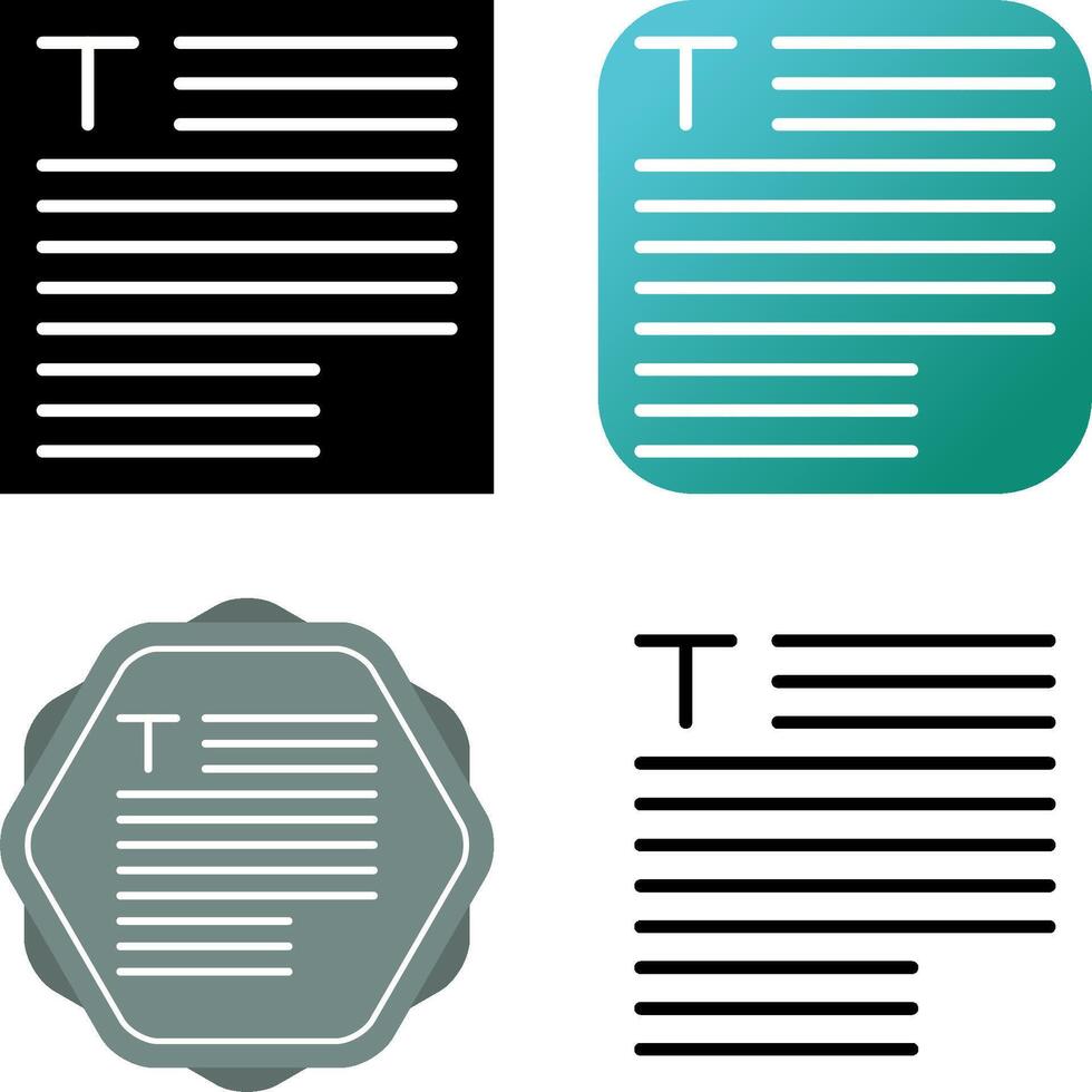 Typography Vector Icon