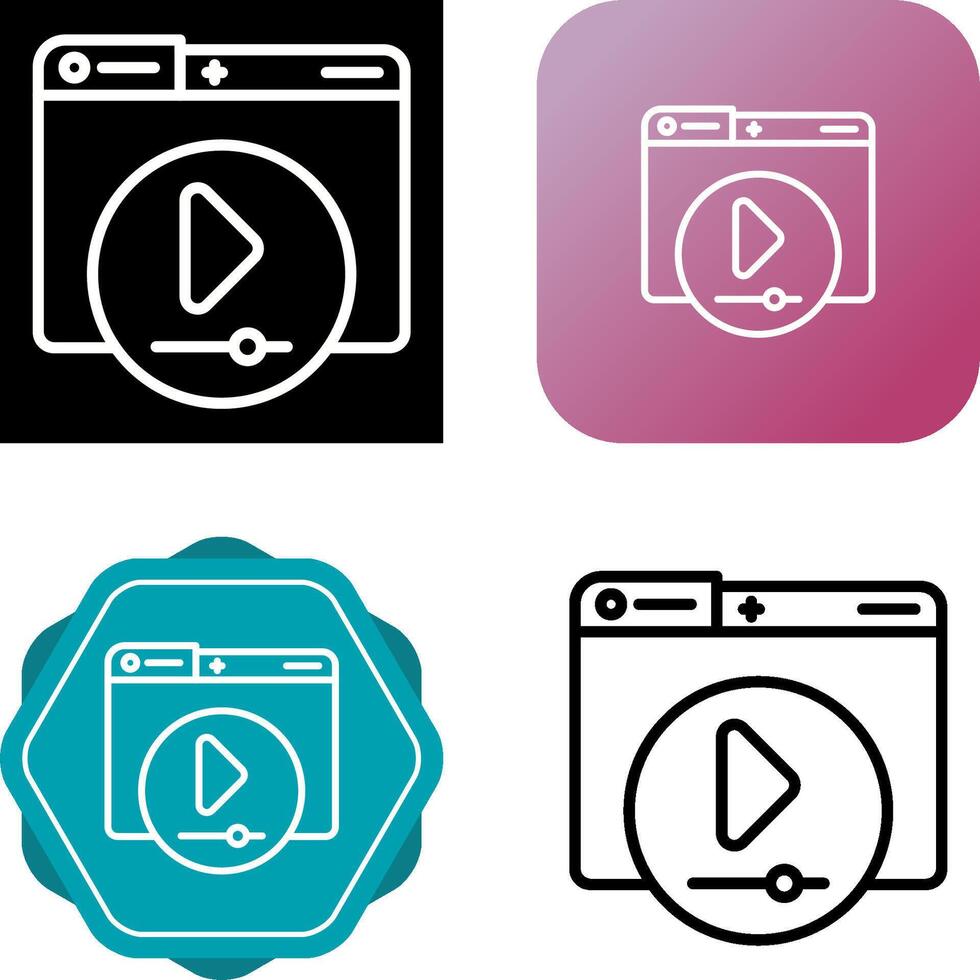 Video Player Vector Icon