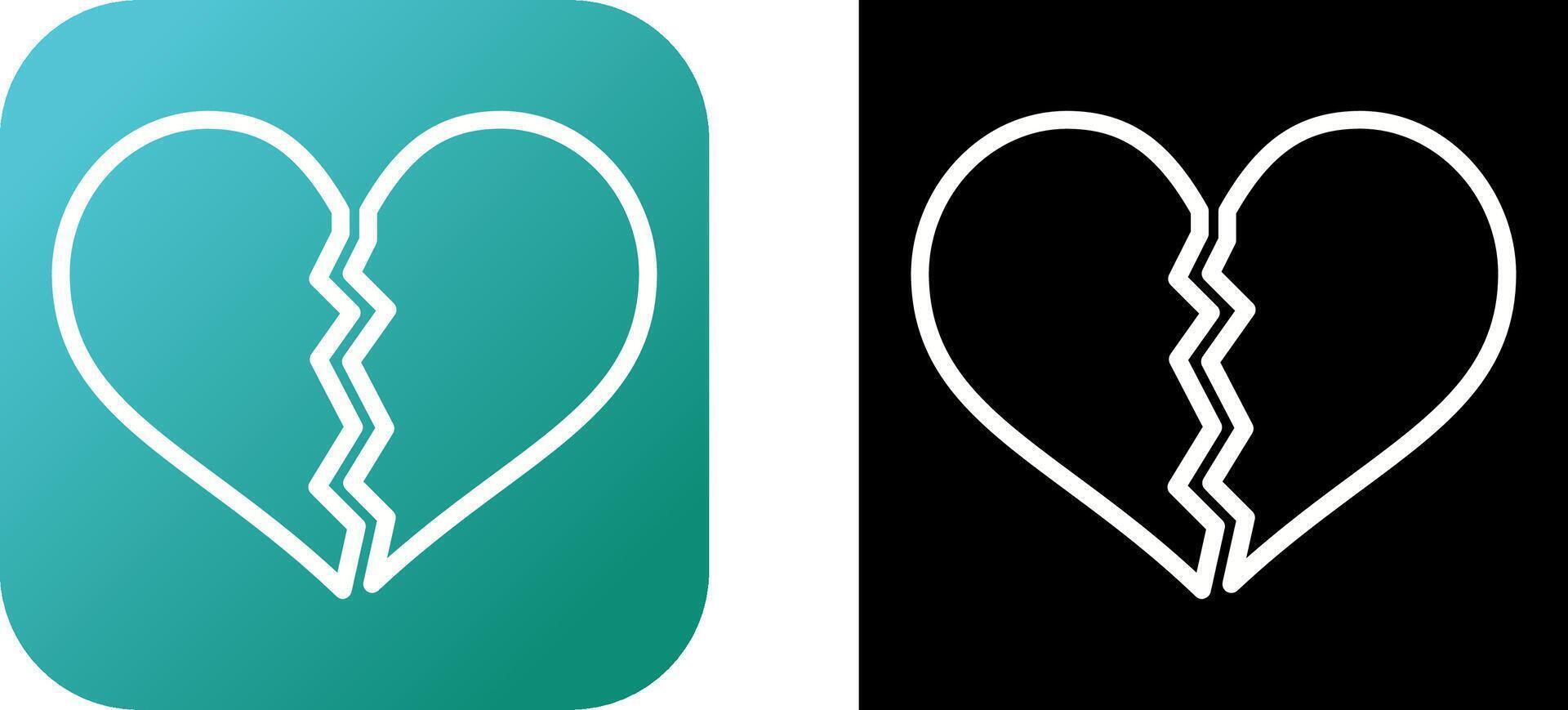 Broken Heart Vector Icon
