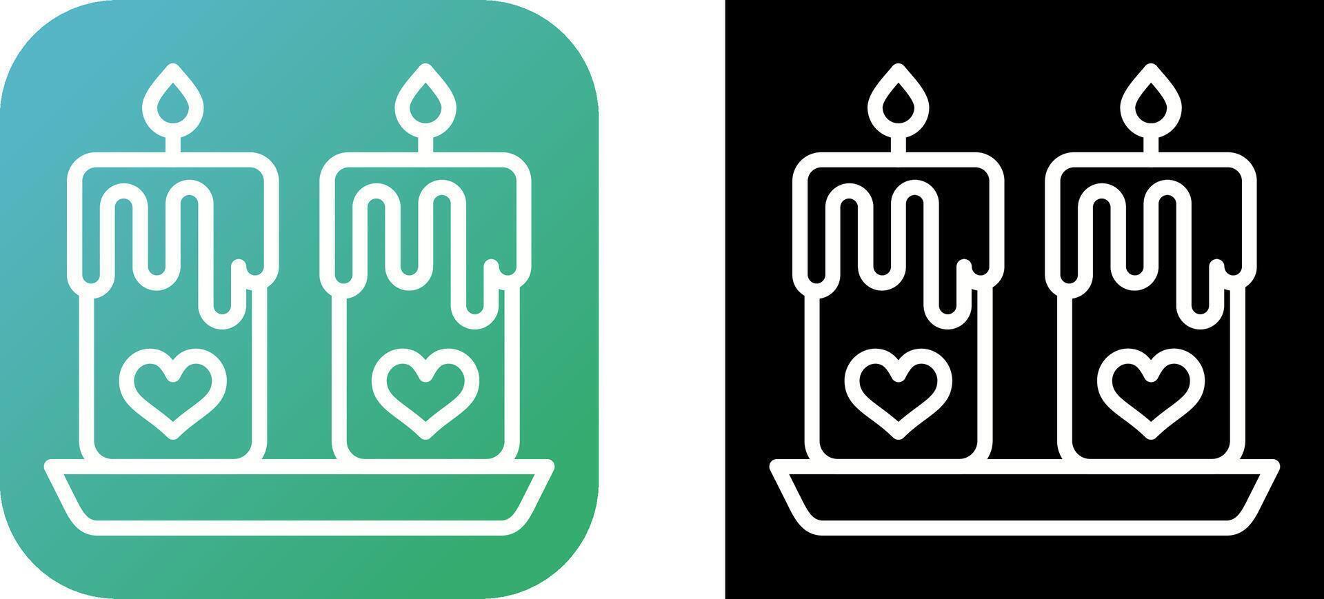 Love candles Vector Icon