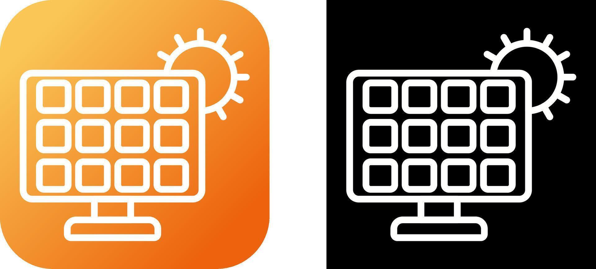 Solar panel charger Vector Icon