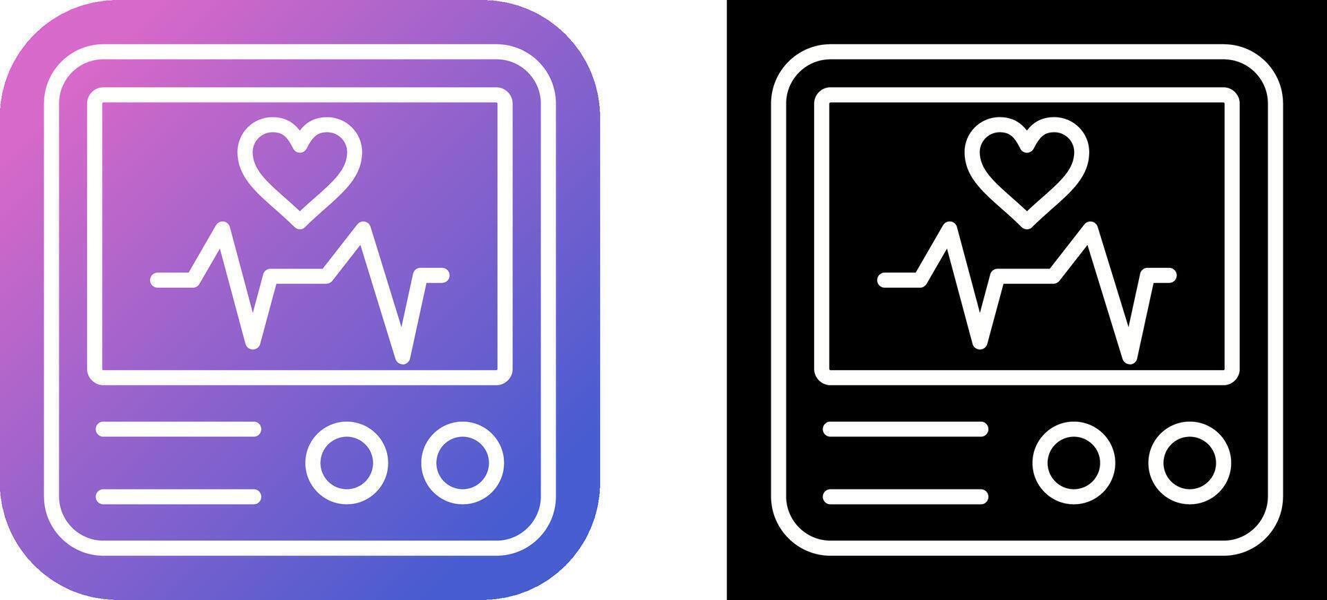 icono de vector de monitor de frecuencia cardíaca
