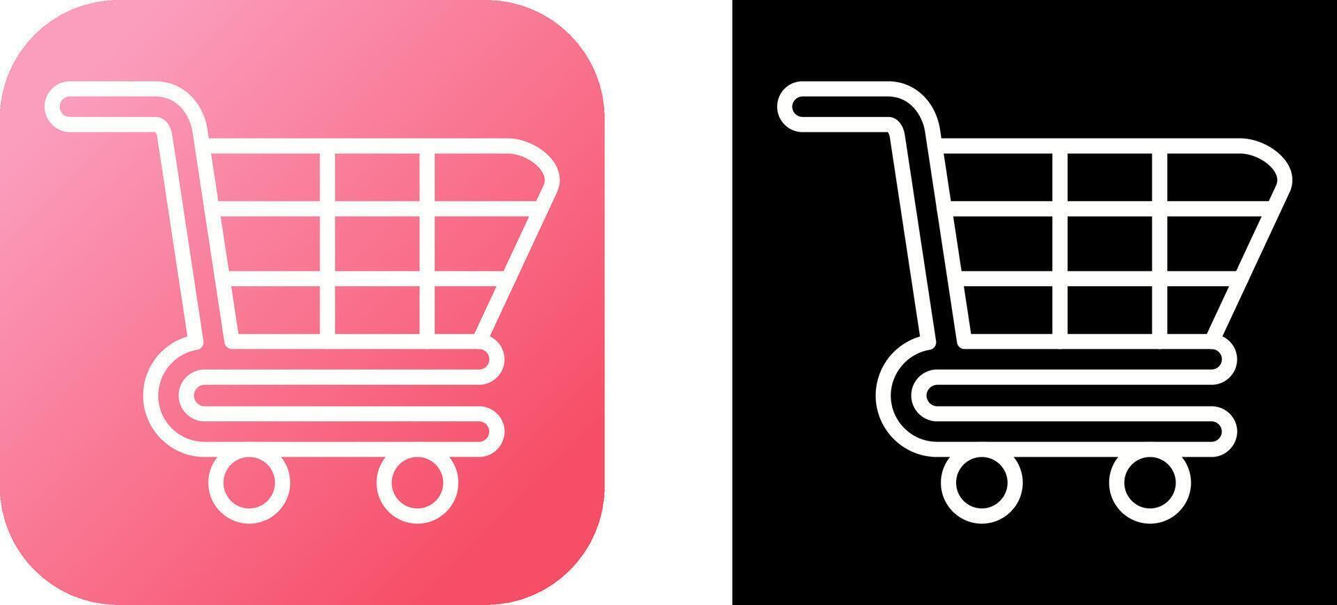 icono de vector de carrito de compras