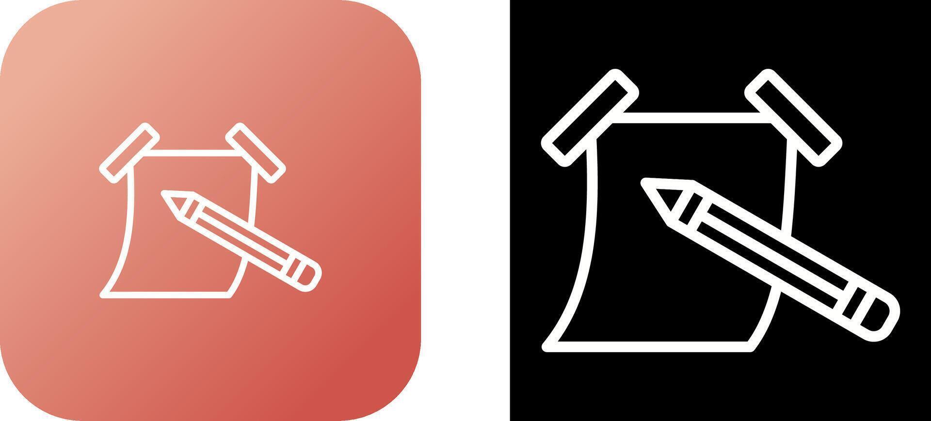 Sticky note with pencil Vector Icon