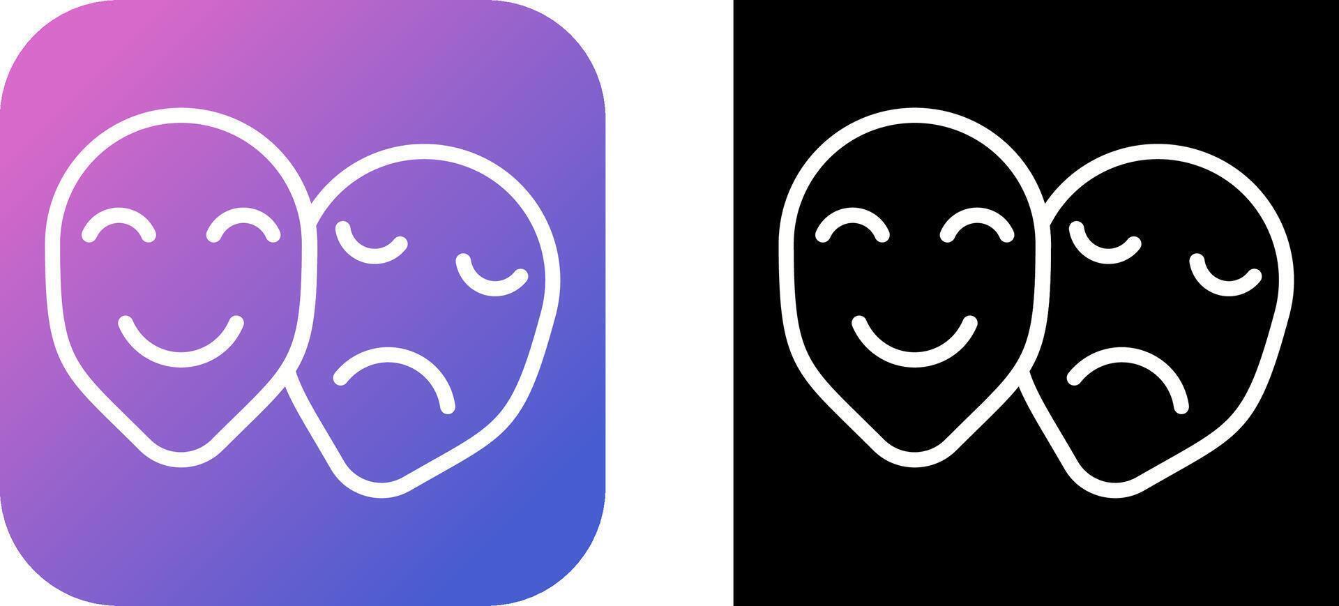 Theatre masks Vector Icon