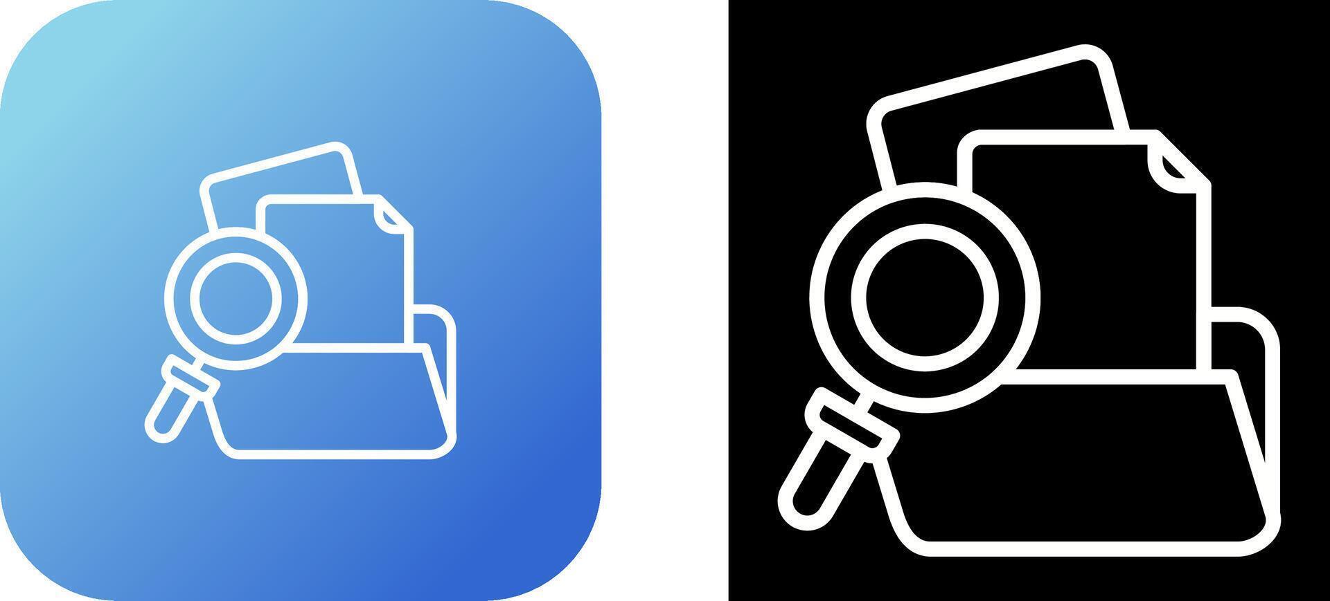 Folder with magnifying glass Vector Icon