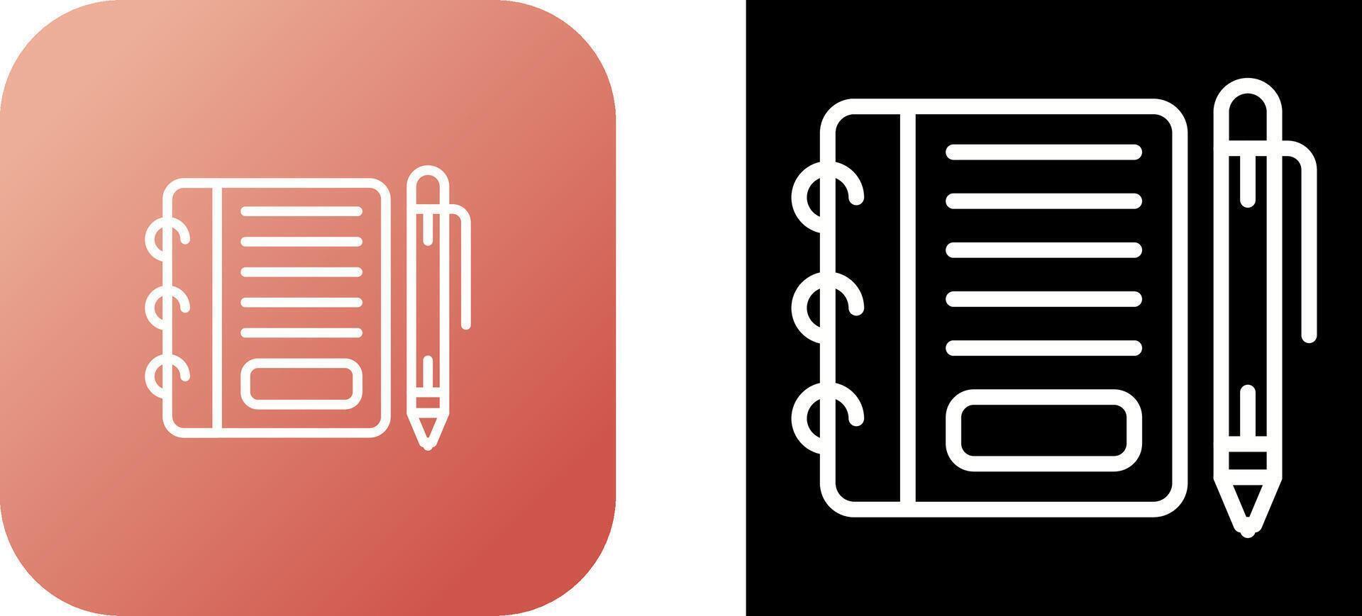 Notepad with pen Vector Icon
