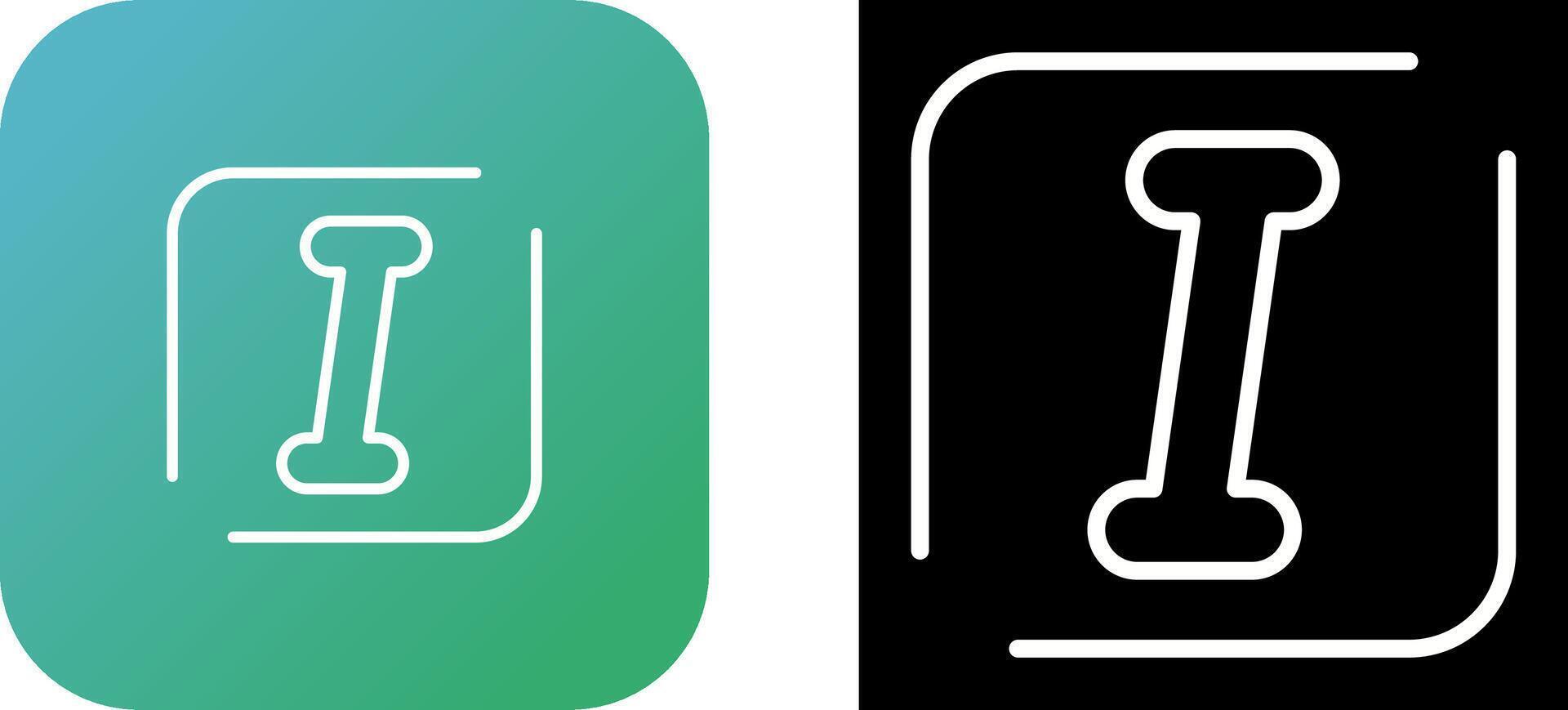 Italic Vector Icon