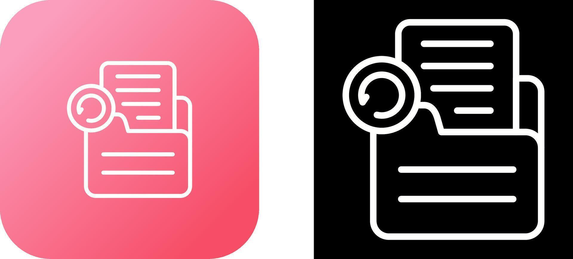 Document Undo Vector Icon