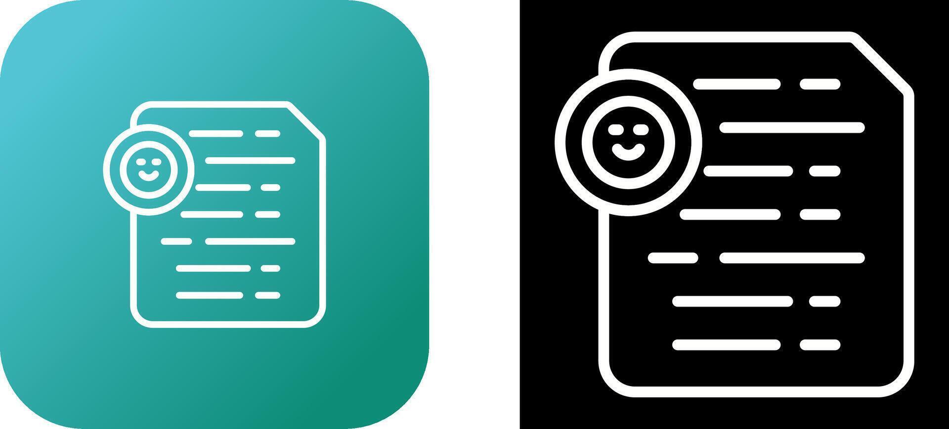 Document Insert Emoji Vector Icon