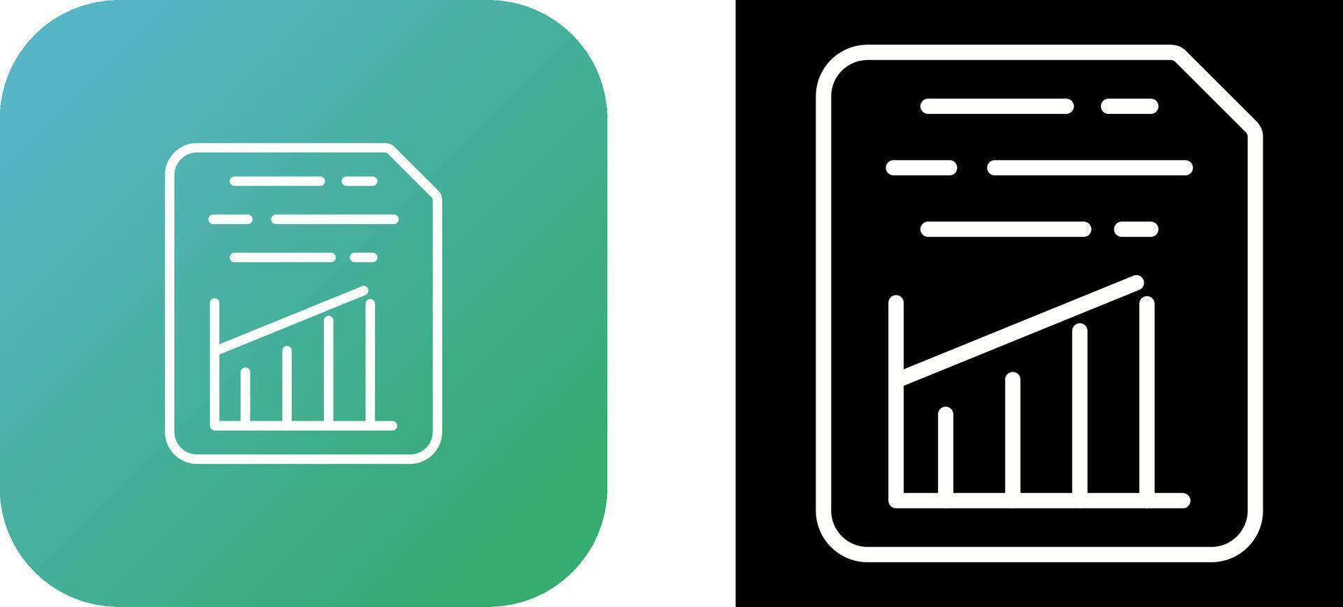 Document Insert Graph Vector Icon