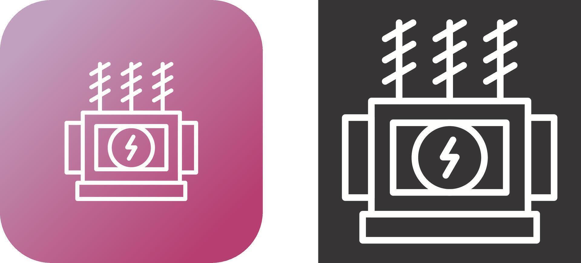 Power Transformer Vector Icon