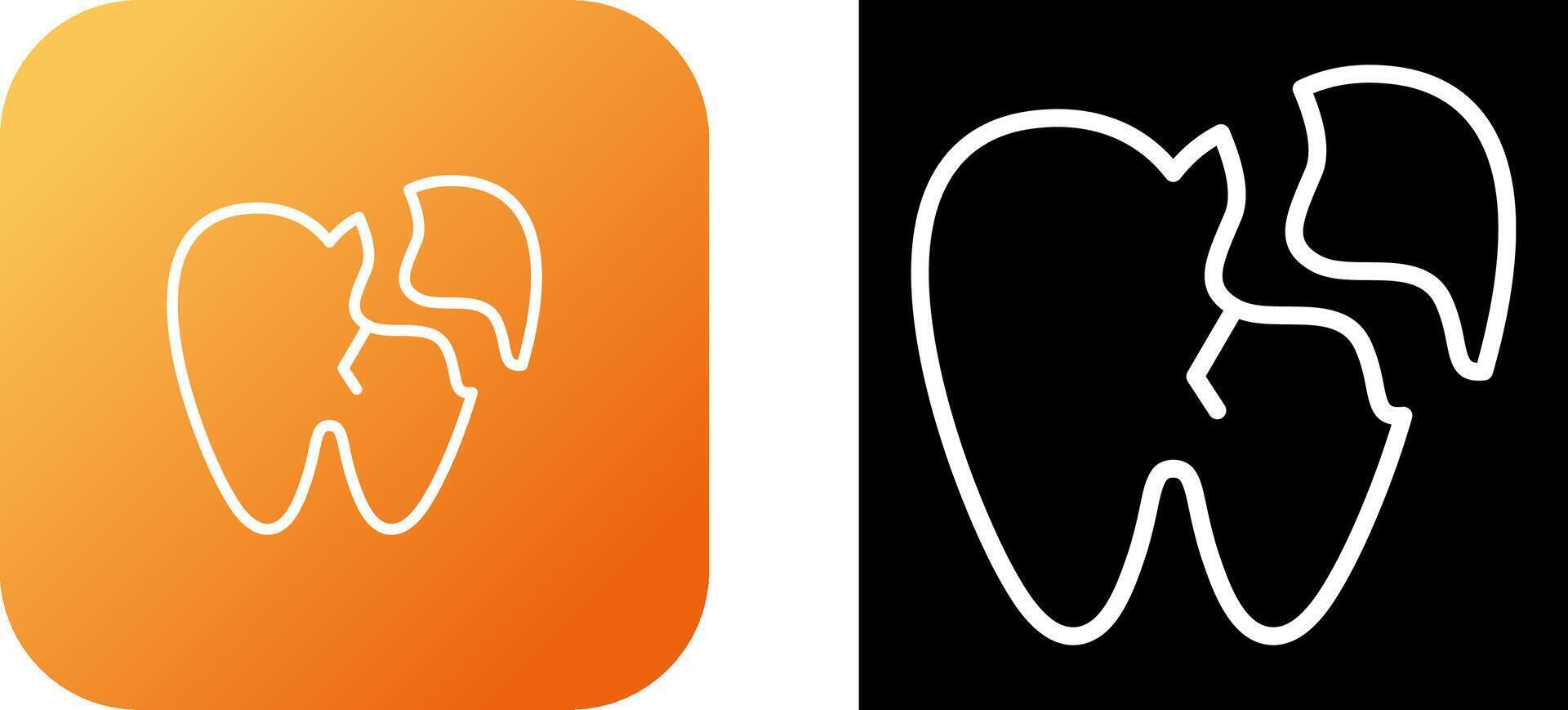 Broken Tooth Vector Icon