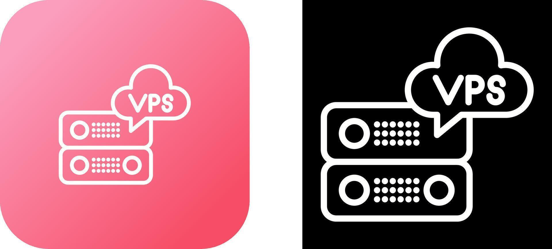 VPS Hosting Vector Icon