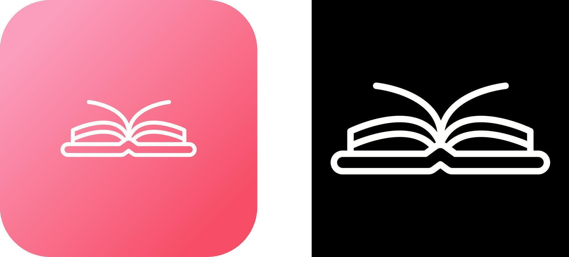 Open Book Vector Icon