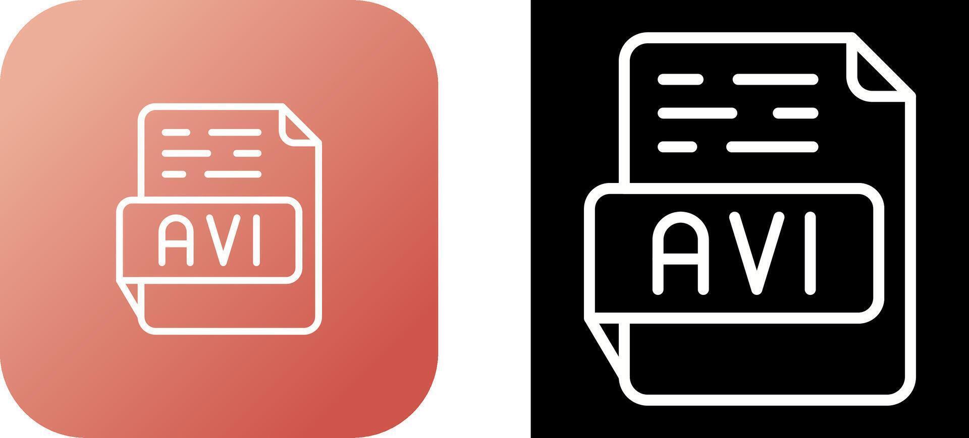AVI Vector Icon