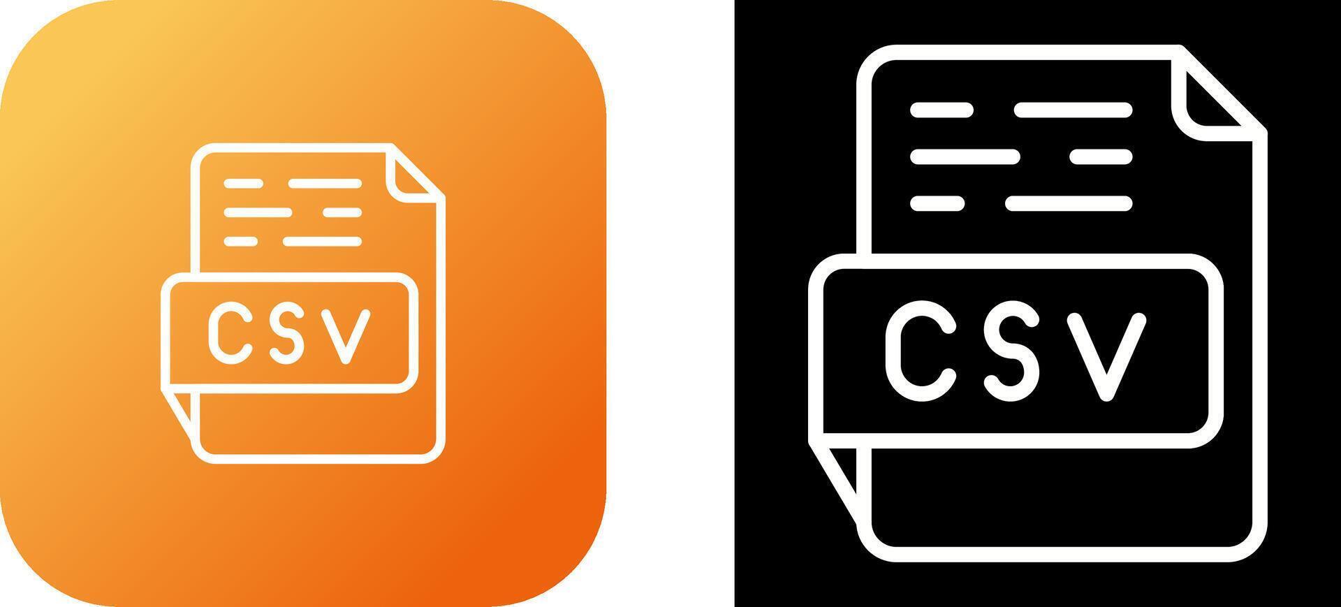 icono de vector csv