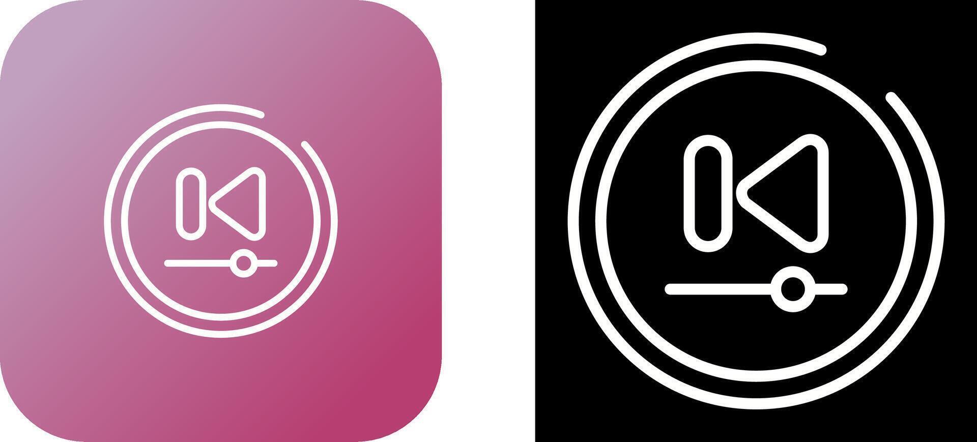 Video Previous Track Butto Vector Icon