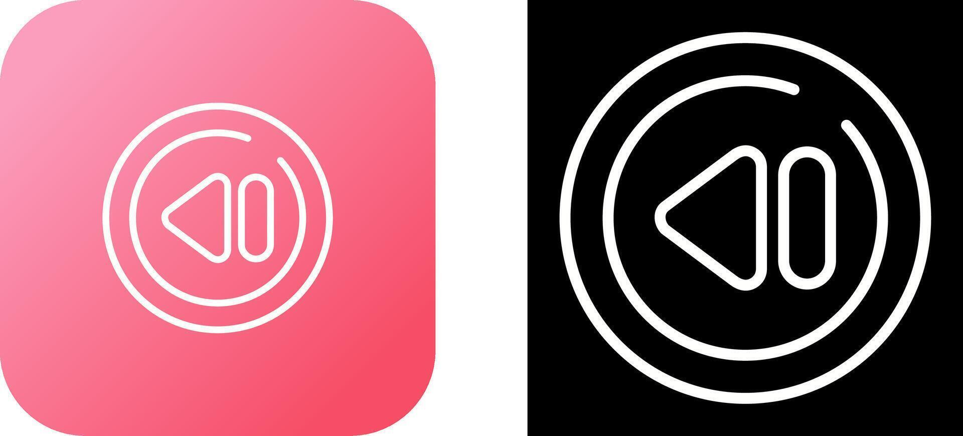 Previous Track Circle Vector Icon