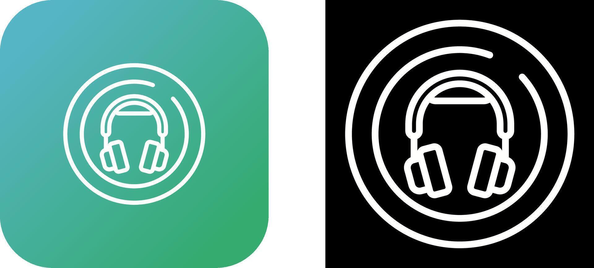Headphones Circle Vector Icon