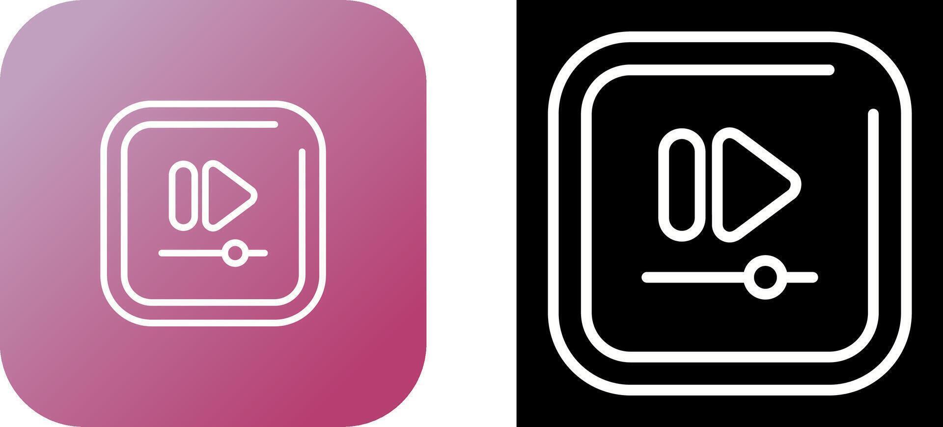 Video Fast Square Triangle Vector Icon