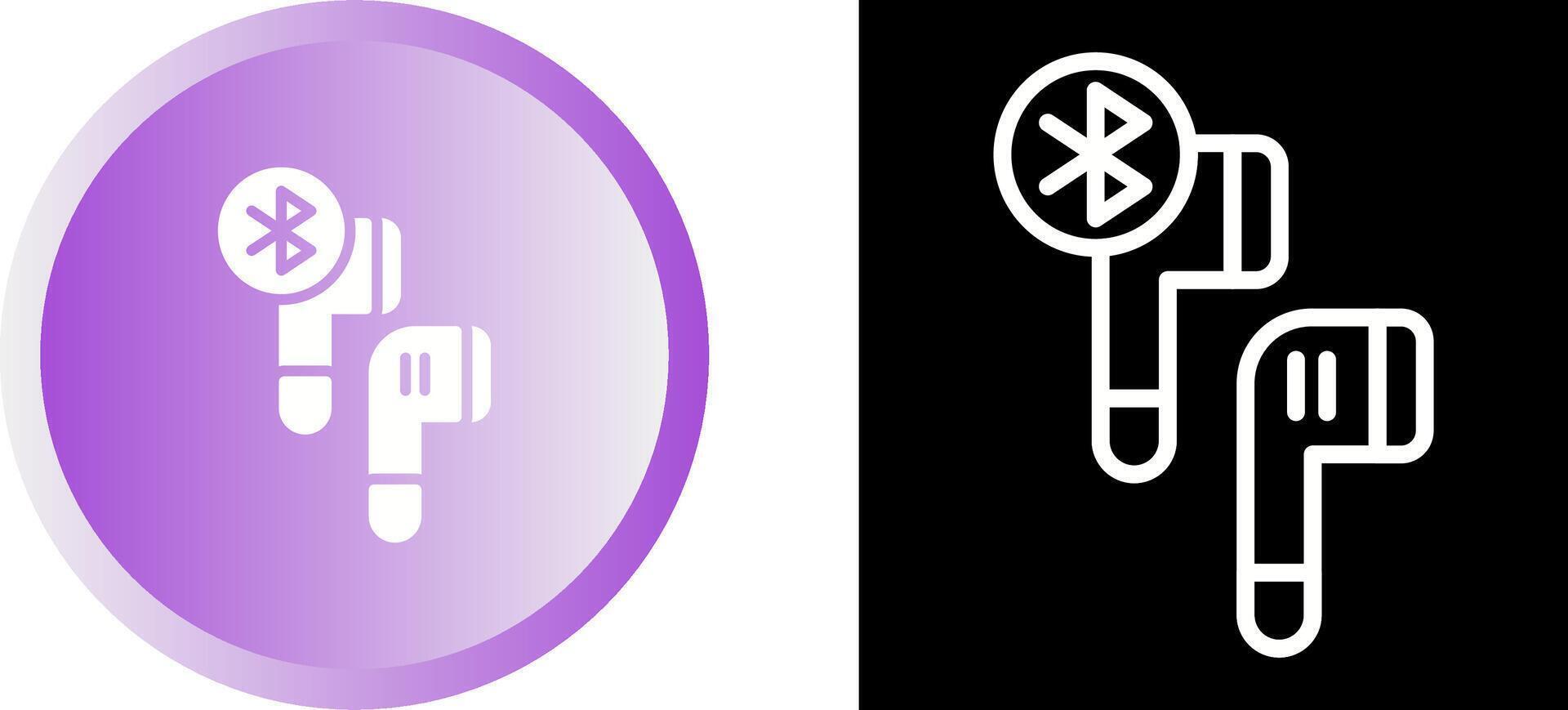 Bluetooth Earphones Vector Icon