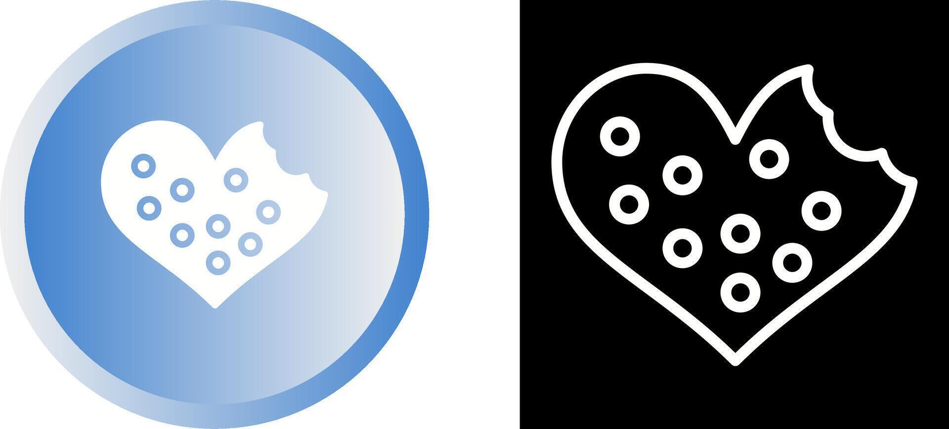 Heart shaped cookies Vector Icon