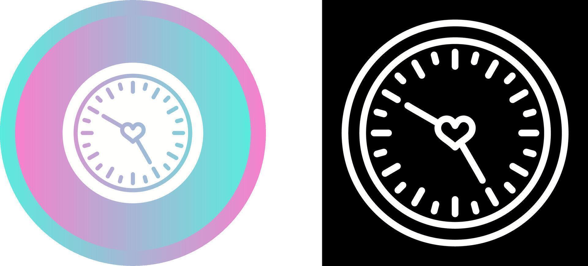 Love clock Vector Icon