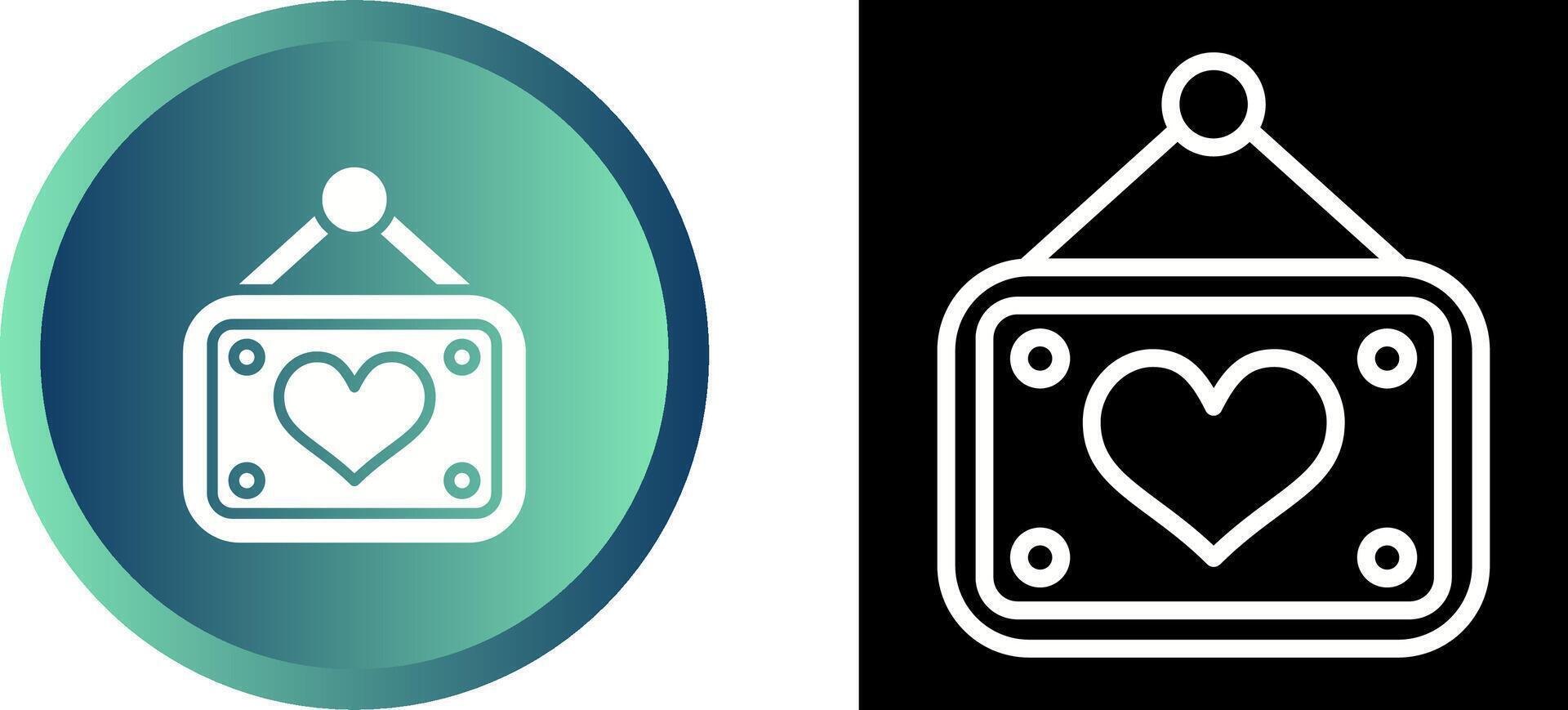 Romantic Photo Frame Vector Icon
