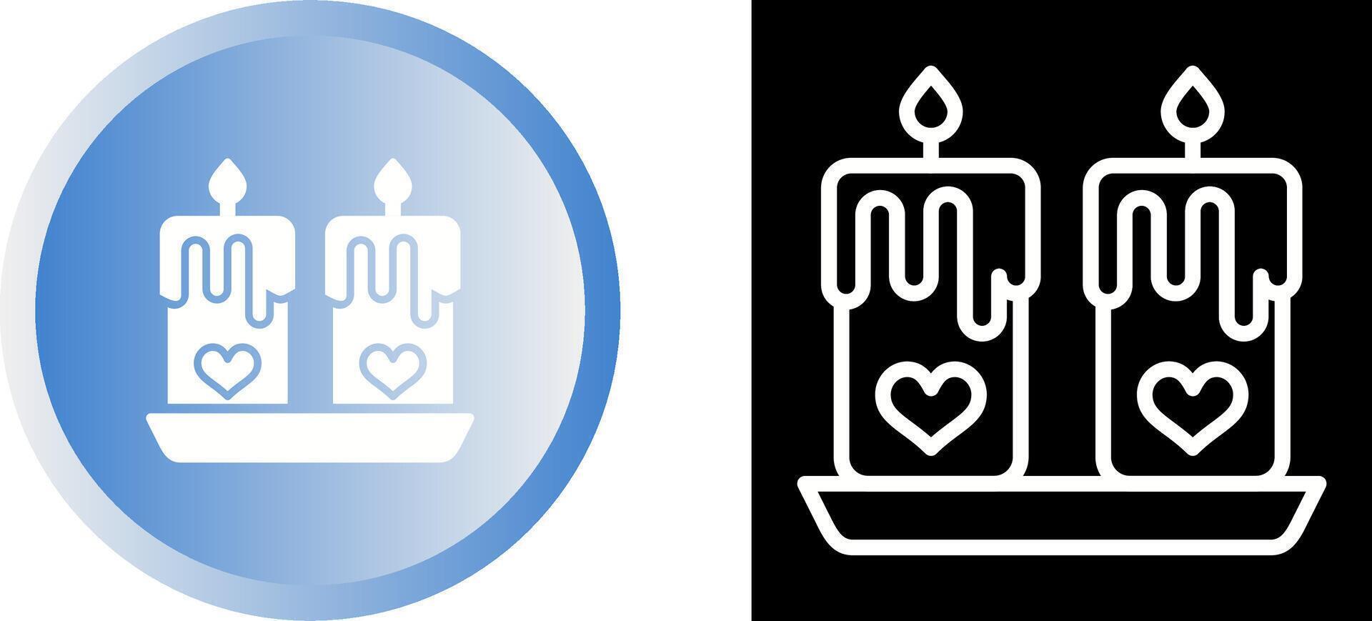 amor velas vector icono