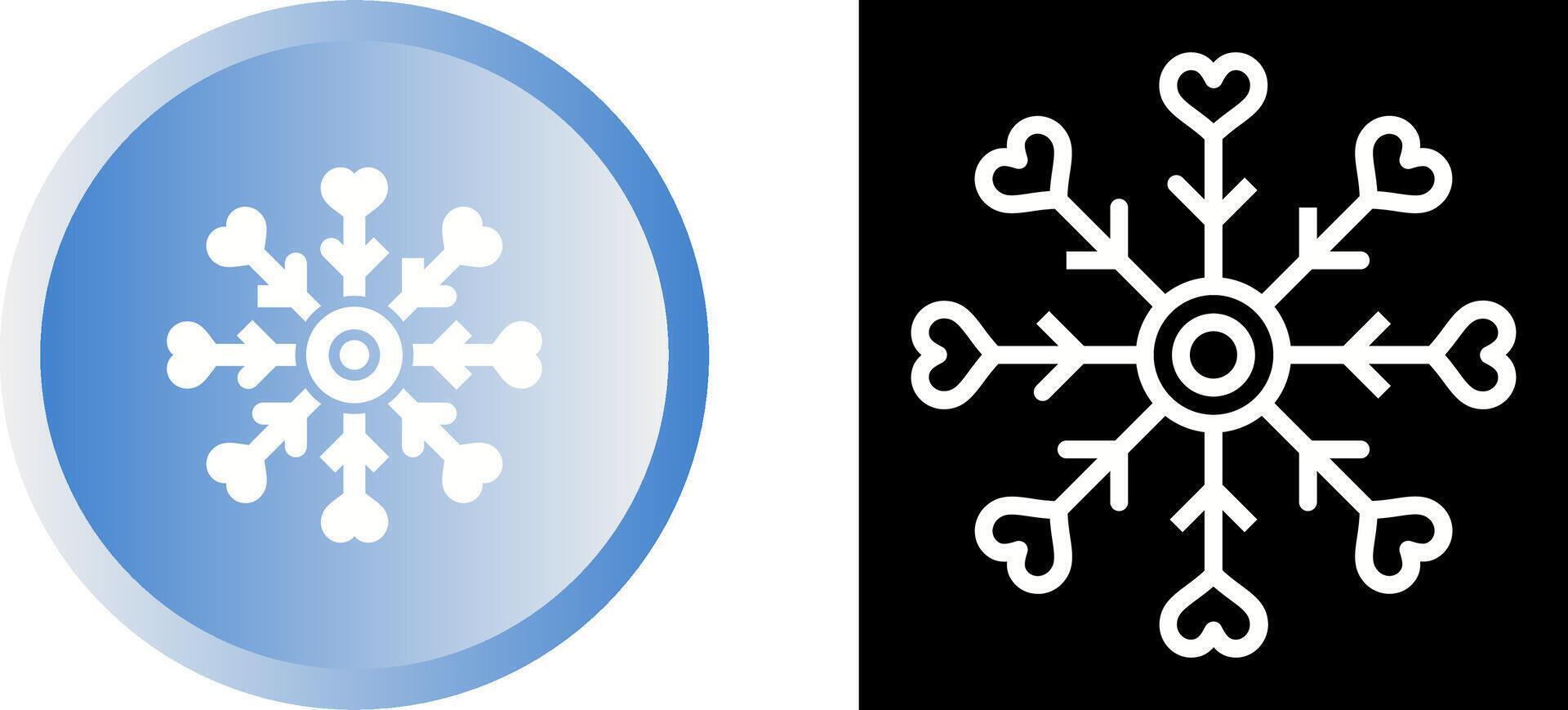 Love snowflake Vector Icon