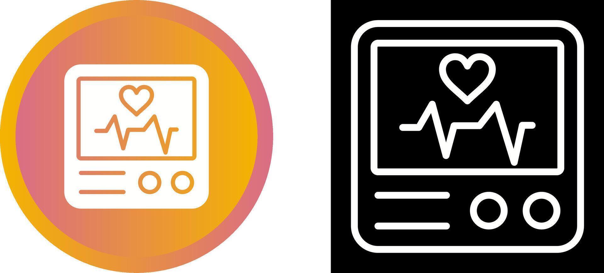 icono de vector de monitor de frecuencia cardíaca
