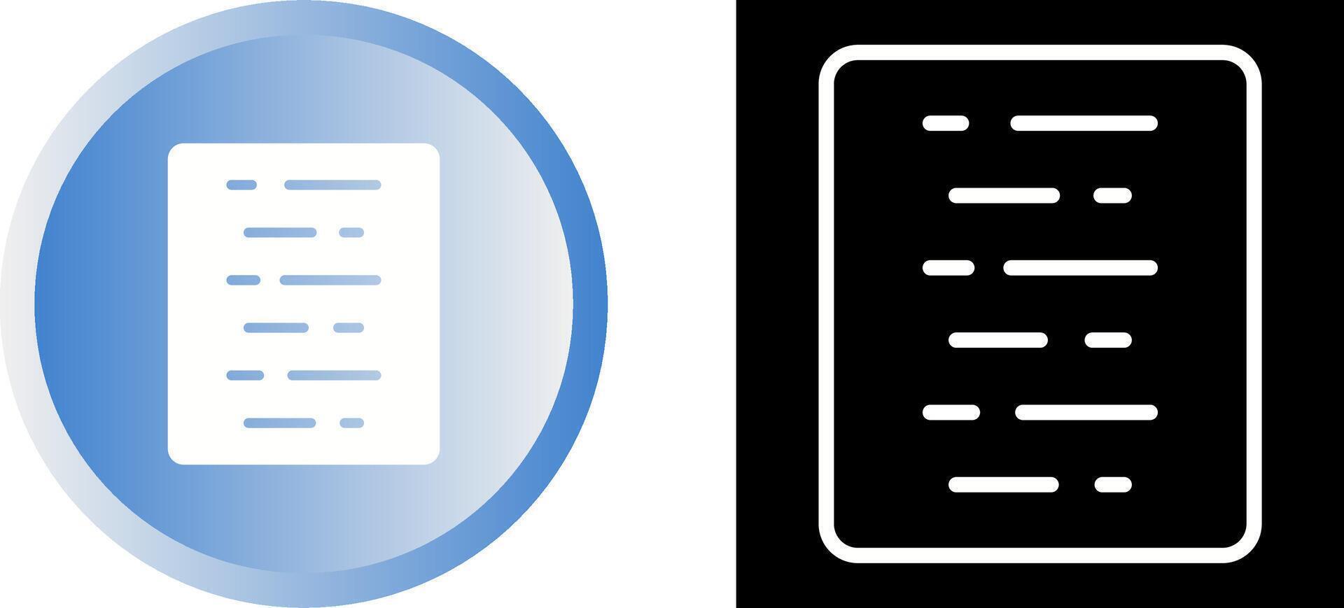 Document Align Center Vector Icon