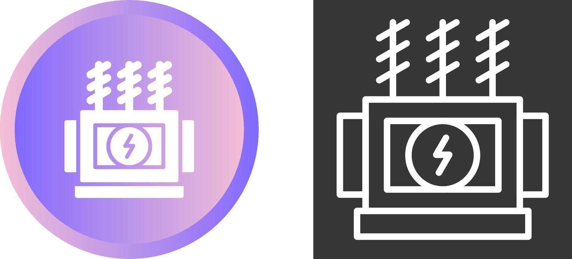 Power Transformer Vector Icon