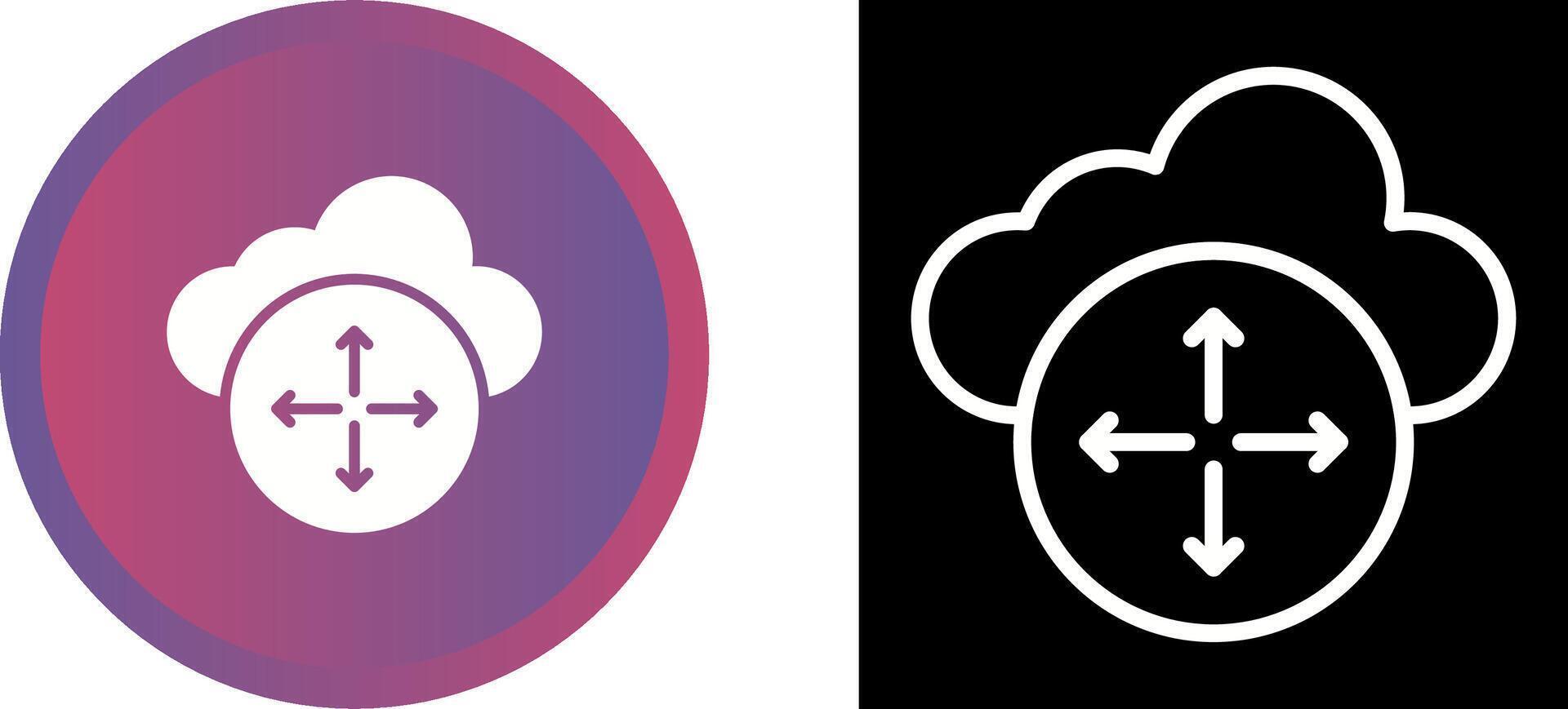 Cloud Scaling Vector Icon