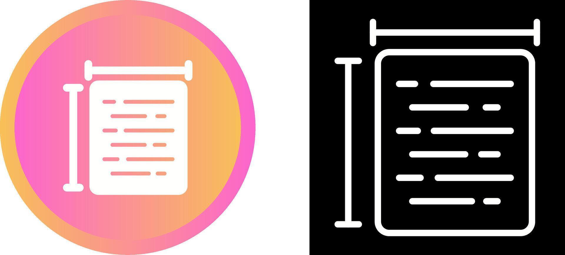 Document Size Vector Icon