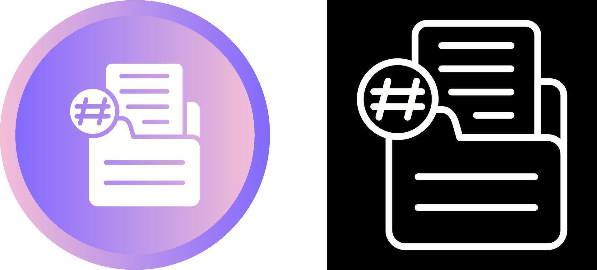 Document Numbering Vector Icon